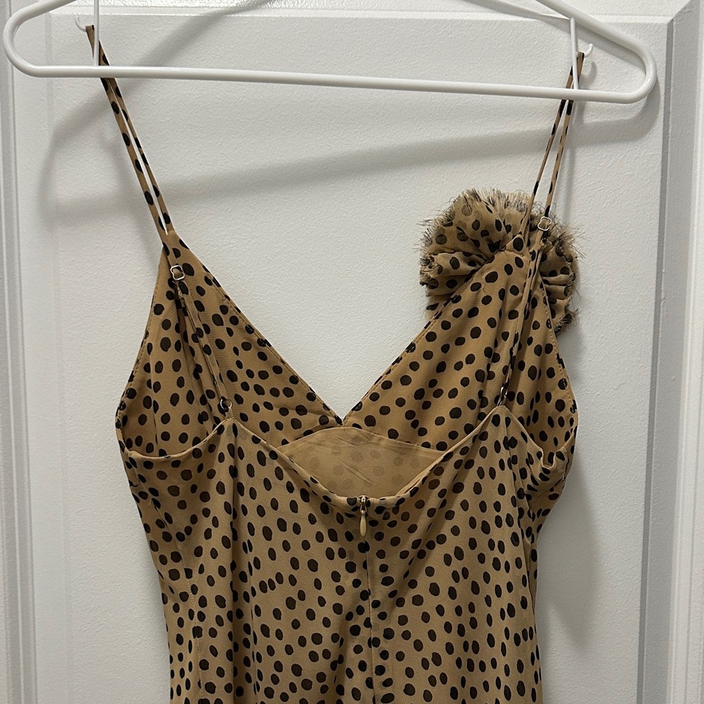 Zara Tan Maxi Dress with Black Dots (Fits like a Small size) - Picture 12 of 12